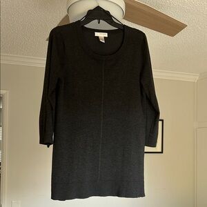 Kenar Dark Gray Knit Sweater Tunic